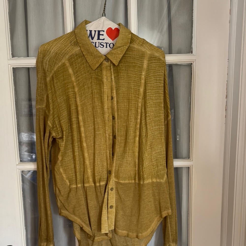 FP Movement by Free People Olive Button Down Shirt